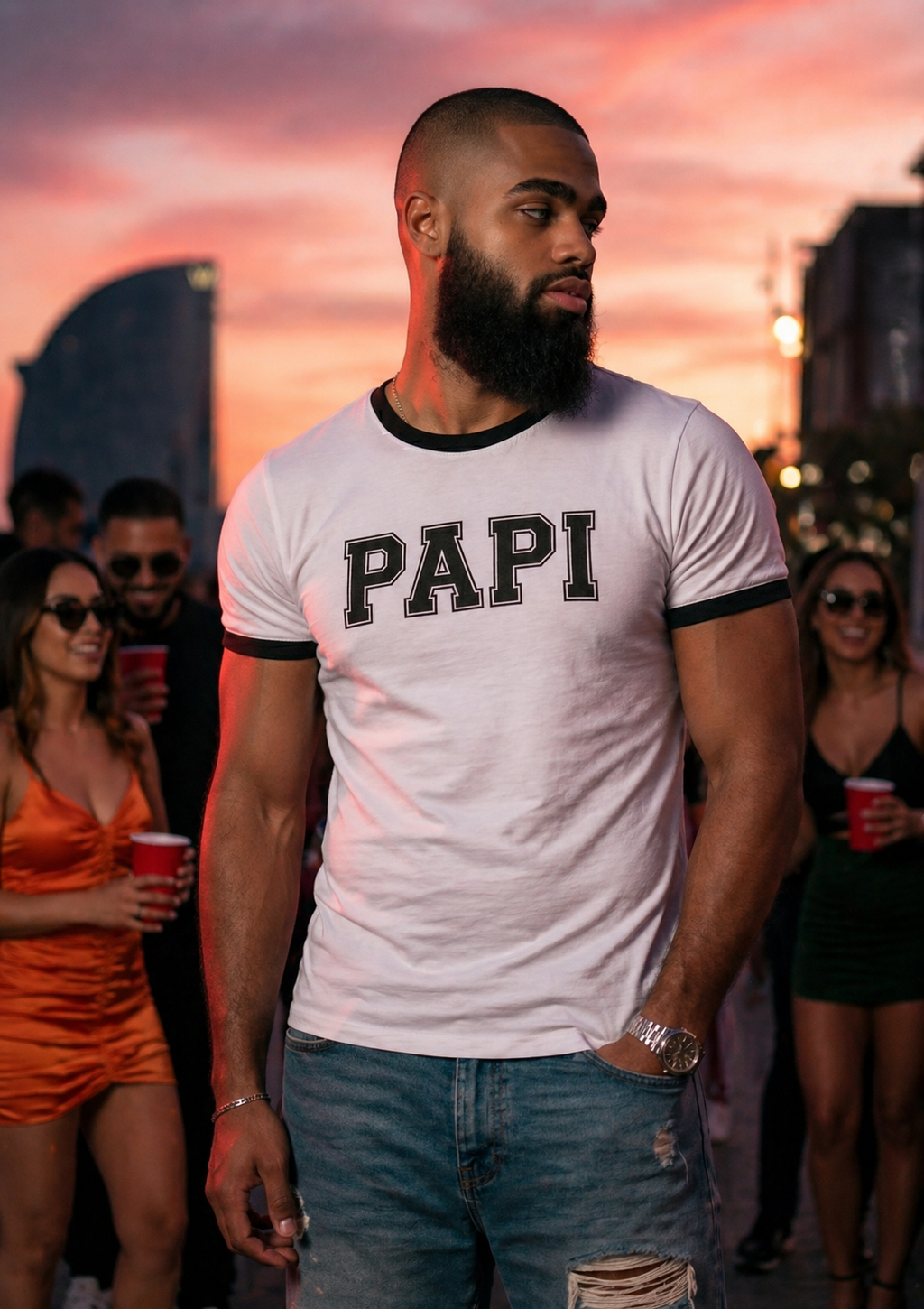 PAPI Ringer T-Shirt Camiseta Caza Shortys (Ringer Tee)
