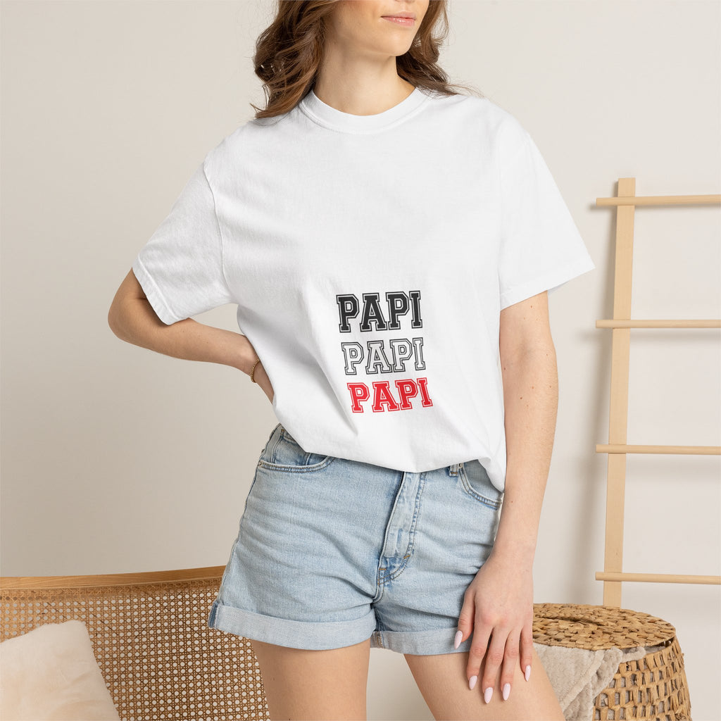 Papi Repeat Graphic T-Shirt — Retro Block Text Dad Tee