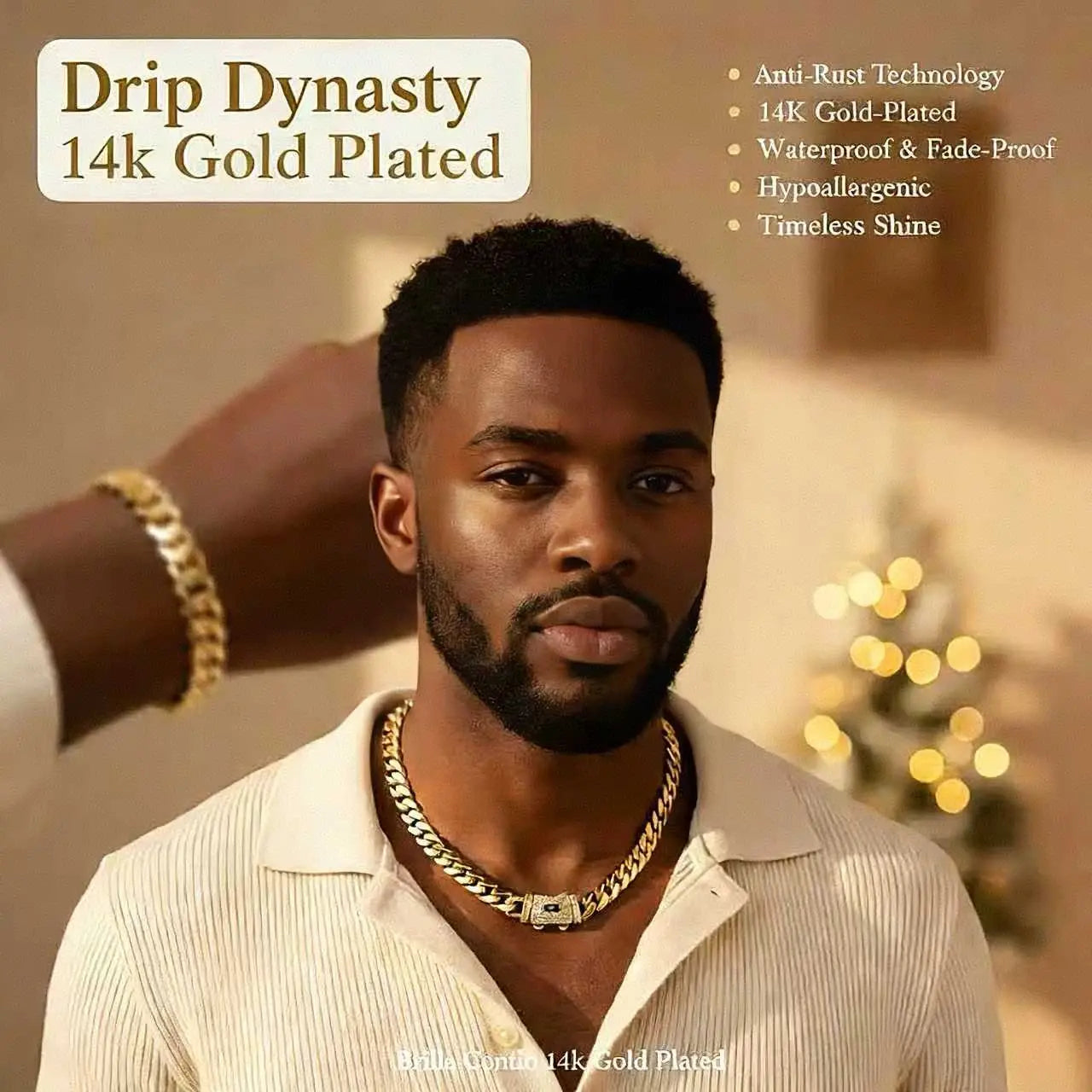 14K Gold-Plated Cuban Bracelet & Necklace Set, 6-14Mm Sizes, Waterproof, Fade-Proof, Hypoallergenic, Timeless Shine Men'S Jewelry Necklace, Perfect Gift Idea for Valentine'S Day, Rapper Chain Tiktokshopspringglowup,Summervibes
